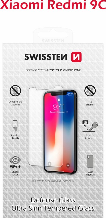 OCHRANNÉ TEMPEROVANÉ SKLO SWISSTEN PRO XIAOMI REDMI 9C RE 2,5D
