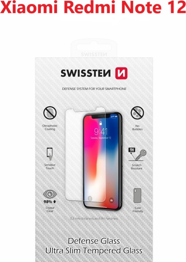 OCHRANNÉ TEMPEROVANÉ SKLO SWISSTEN PRO XIAOMI REDMI NOTE 12 RE 2,5D