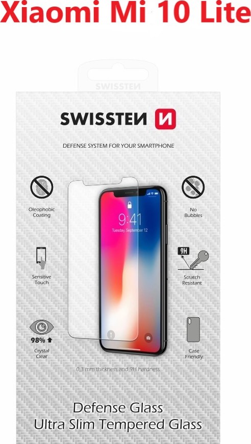 OCHRANNÉ TEMPEROVANÉ SKLO SWISSTEN PRO XIAOMI Mi 10 LITE RE 2,5D