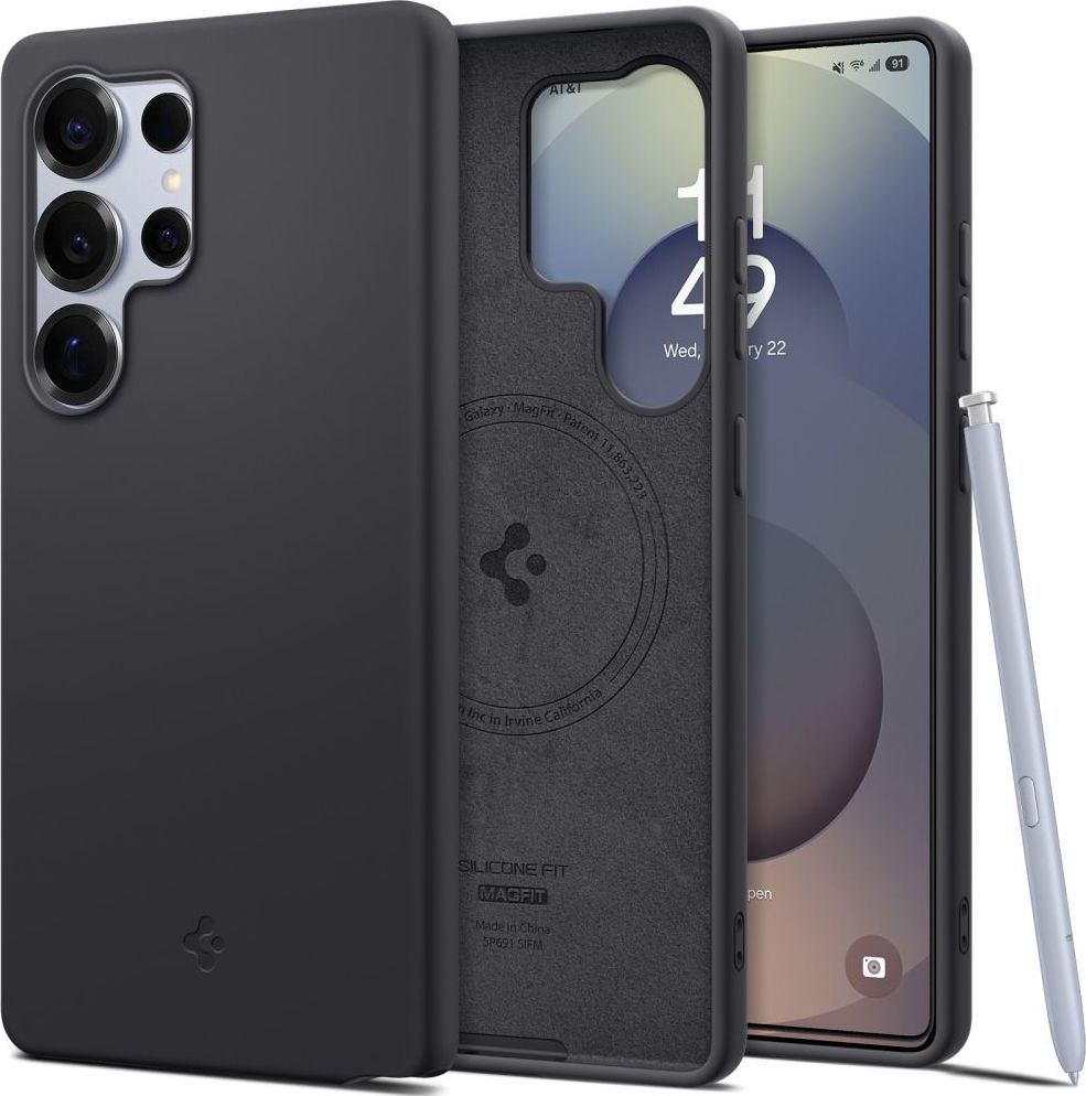 SPIGEN SILICONE FIT MAG MAGSAFE GALAXY S25 ULTRA BLACK