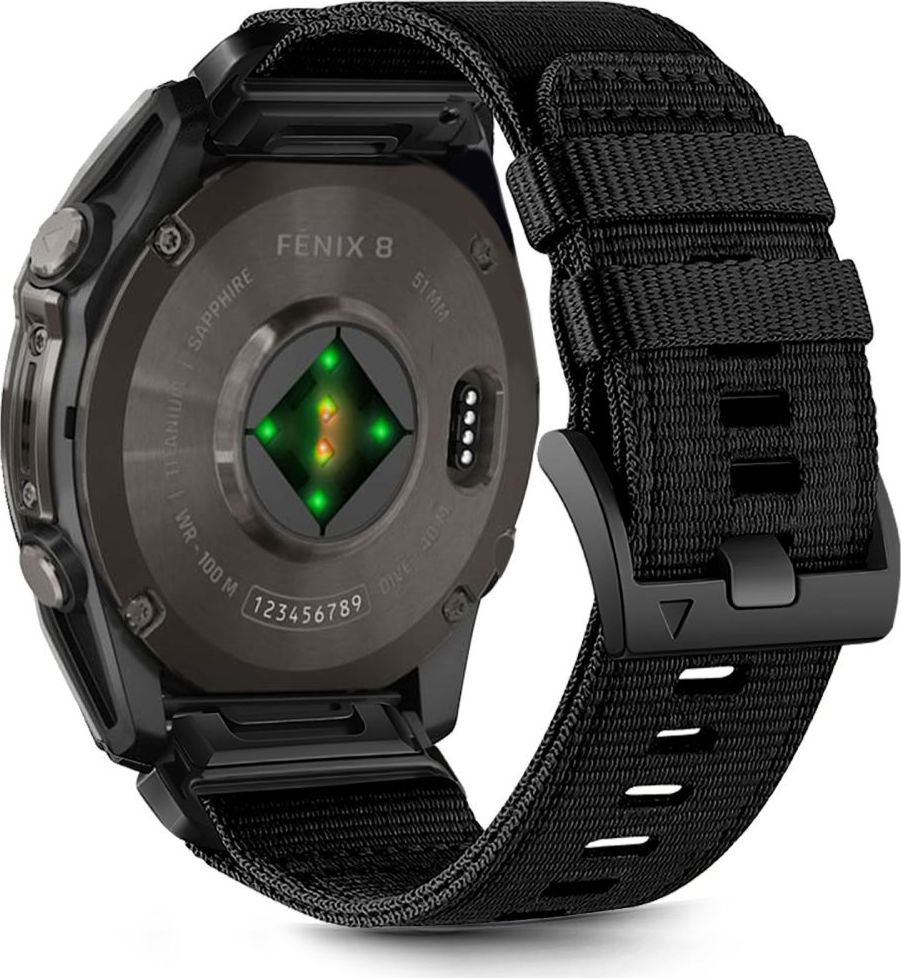 TECH-PROTECT NYLON CLASSIC GARMIN FENIX 5X / 5X PLUS / 6X / 6X PRO / 7X / 8 (51 MM) BLACK