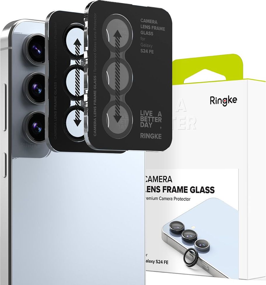 OCHRANNÉ SKLO NA ČOČKY FOTOAPATÁTU RINGKE 2 KUSY V BALENÍ GALAXY S24 FE ČERNÁ