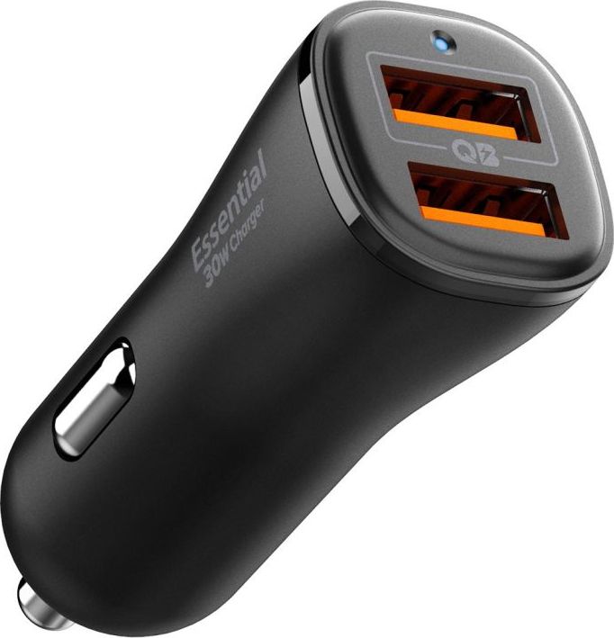 SPIGEN ESSENTIAL EV302 2-PORTOVÁ AUTONABÍJEČKA 30W ČERNÁ