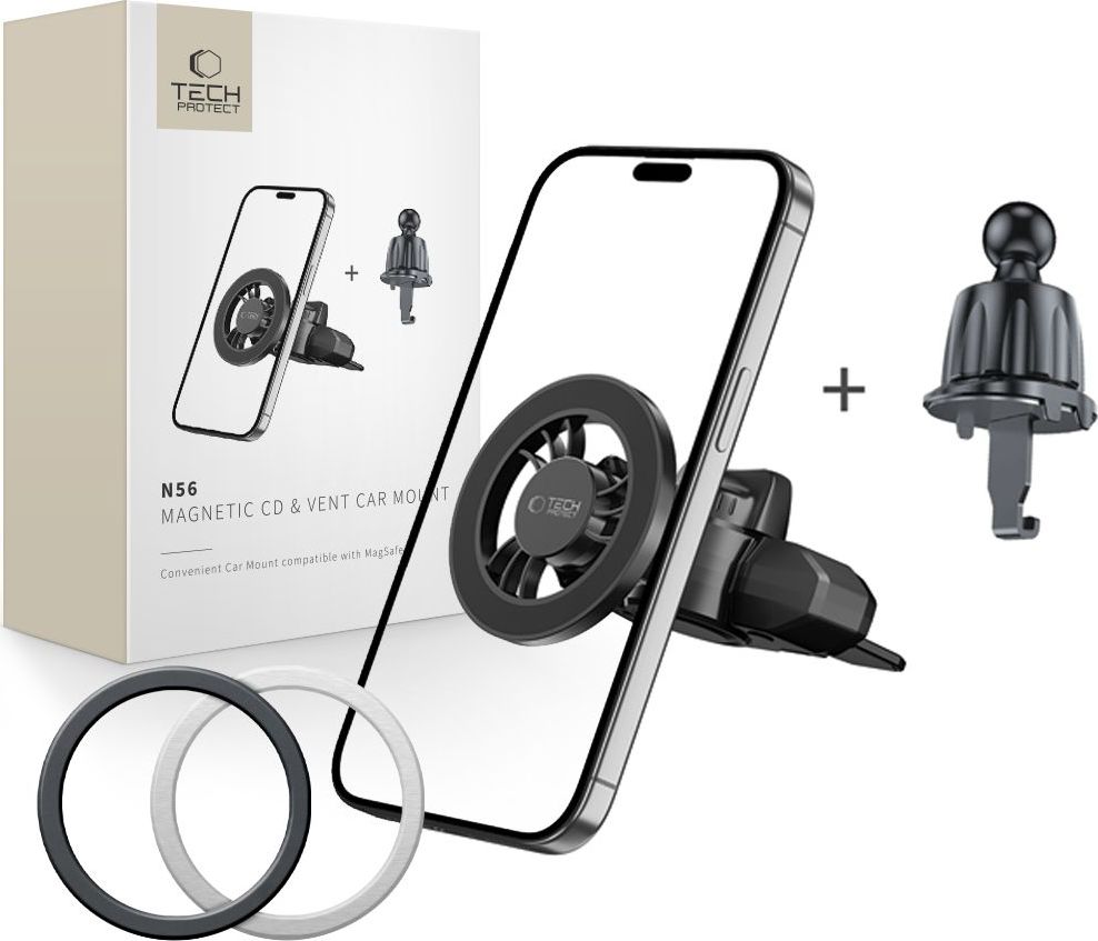 TECH-PROTECT N56 MAGNETIC MAGSAFE CD & VENT CAR MOUNT BLACK