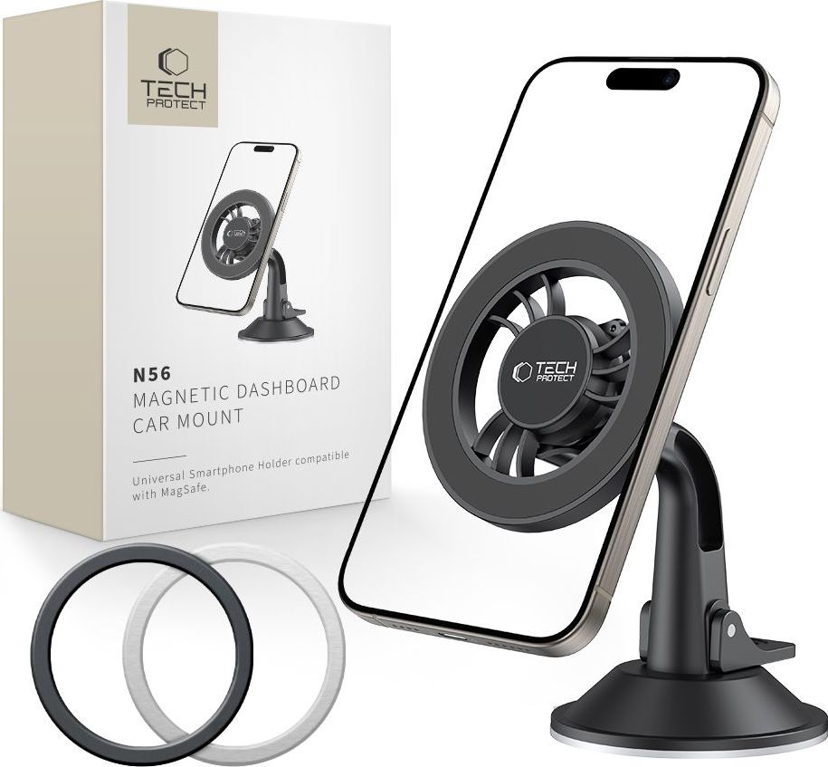 TECH-PROTECT N56 MAGNETIC MAGSAFE DASHBOARD SHRT CAR MOUNT BLACK