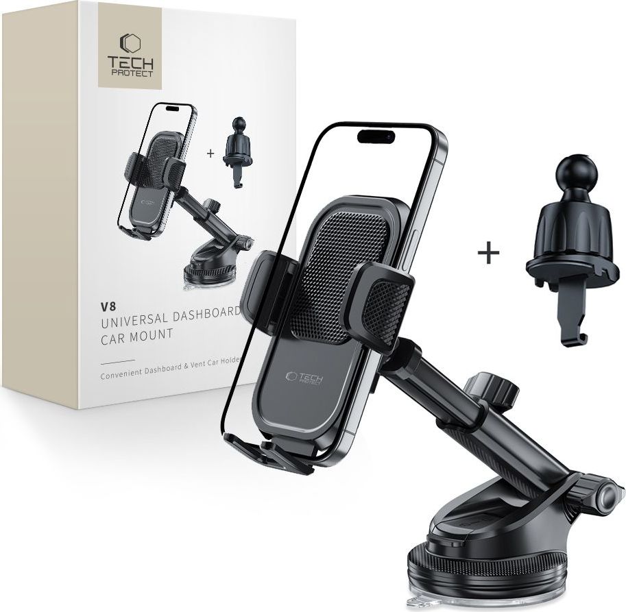 TECH-PROTECT V8 UNIVERSAL DASHBOARD & VENT CAR MOUNT BLACK