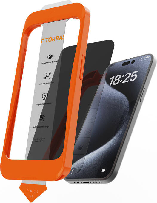 Tvrzené sklo Torras Install Master pro iPhone 16 Plus