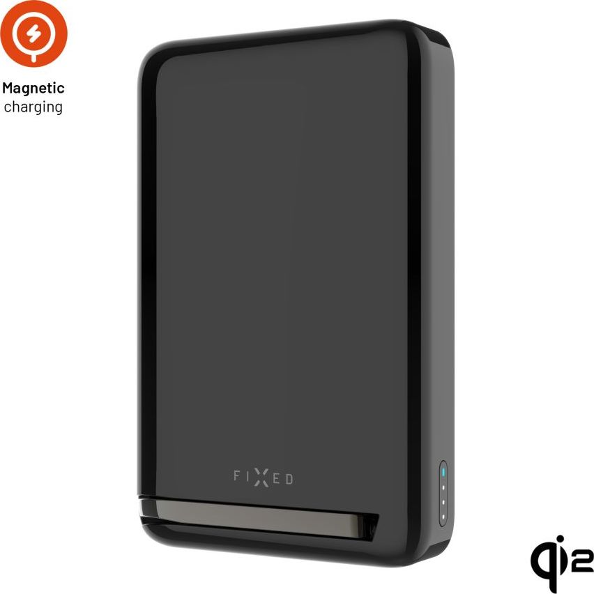 Powerbanka FIXED MagZen 10 Pro s bezdrátovým nabíjením se standardem Qi2 a podporou MagSafe, 10 000 mAh, černá
