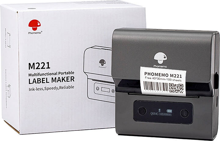 Přenosná tiskárna štítků Phomemo M221 (šedočerná)