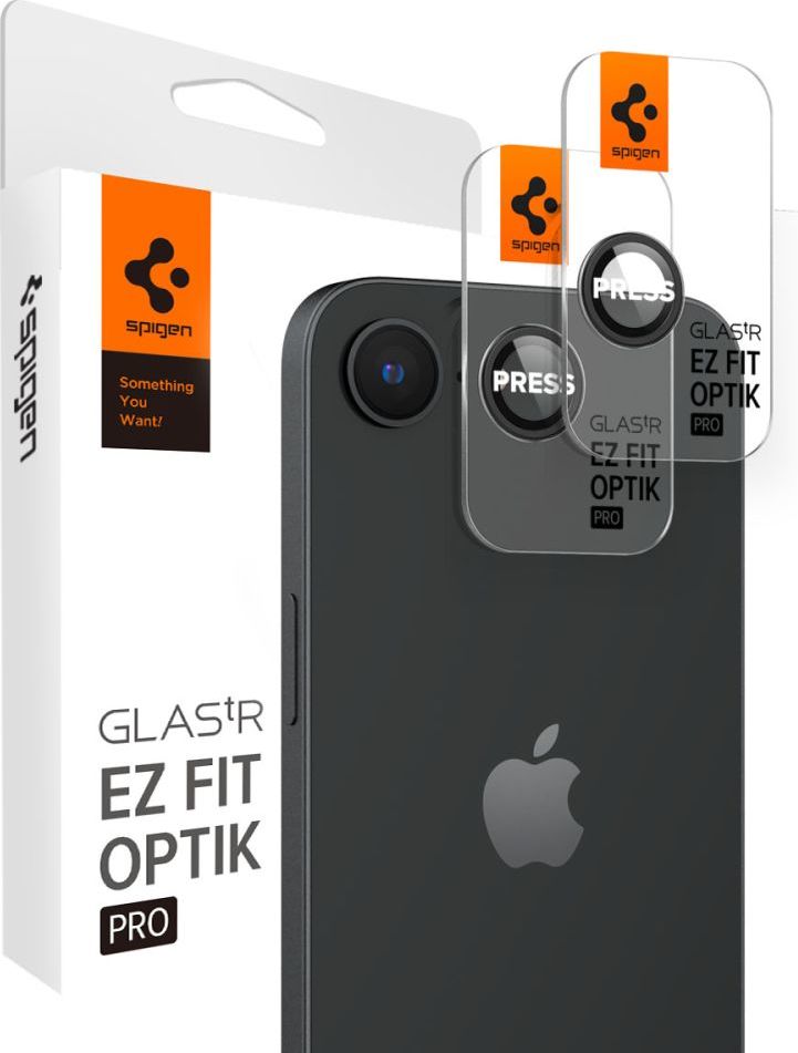 Ochranné sklo na čočku fotoaparátu SPIGEN OPTIK PRO GLAS.TR ”EZ FIT” CAMERA PROTECTOR 2-PACK IPHONE 16E BLACK