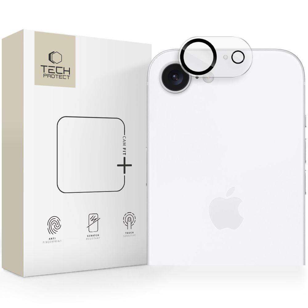 Ochranné sklo na čočku fotoaparátu TECH-PROTECT CAM FIT+ IPHONE 16E CLEAR