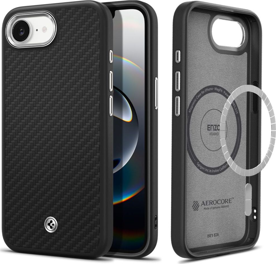 SPIGEN ENZO ARAMID MAG MAGSAFE IPHONE 16E MATTE BLACK