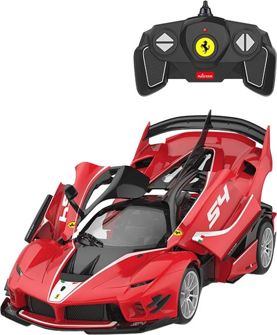 RASTAR Ferrari 1:18 FXXK dálkově ovládané RC auto pro vlastní montáž (červené)