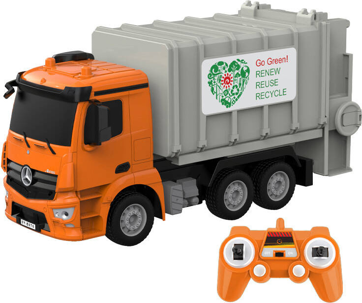 RC popelářský vůz na dálkové ovládání 1:26 Double Eagle (oranžový) Mercedes-Benz Antos E676-003
