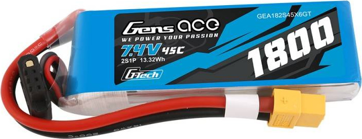 Baterie GensAce G-Tech LiPo 1800mAh 7,4V 45C 2S1P XT60