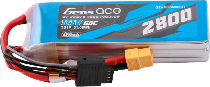 Gens ace G-Tech Soaring 2800mAh 11.1V 60C 3S1P LiPo XT60
