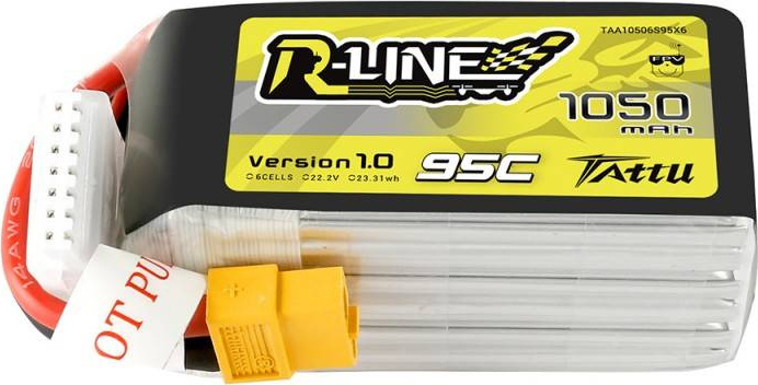 Baterie Tattu R-Line 1050mAh 22,2V 95C 6S1P XT60