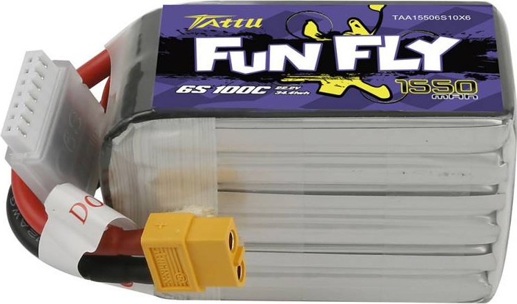 Baterie Tattu Funfly 1550mAh 22,2V 100C 6S1P XT60