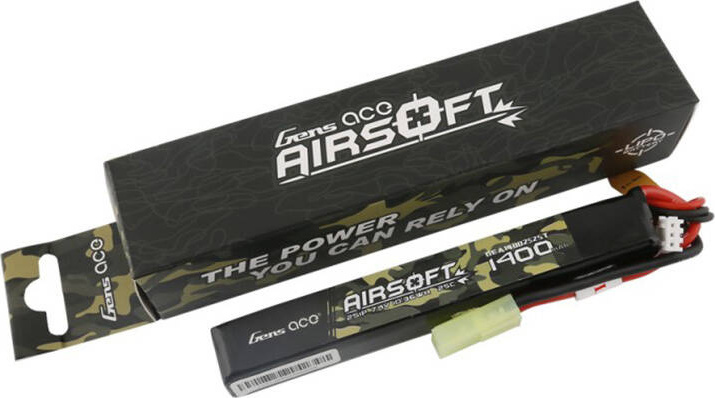 Gens ace 25C 1400mAh 2S1P 7,4V Airsoft Gun Lipo baterie s mini Tamiya konektorem