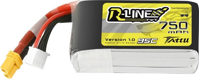 Baterie Tattu R-Line 750mAh 11,1V 95C 3S1P XT30U-F