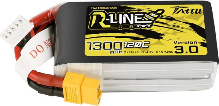 Baterie Tattu R-Line Version 3.0 1300mAh 14,8V 120C 4S1P XT60