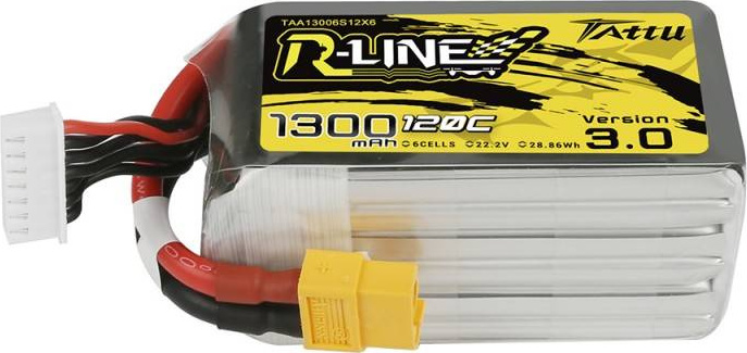 Baterie Tattu R-Line verze 3.0 1300mAh 22,2V 120C 6S1P XT60