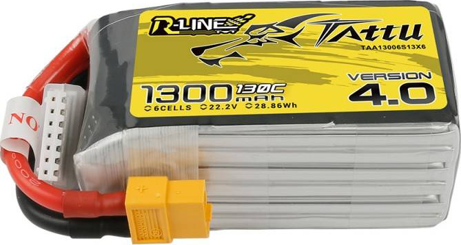 Tattu R-Line 4.0 1300mAh 22,2V 130C 6S1P XT60 baterie