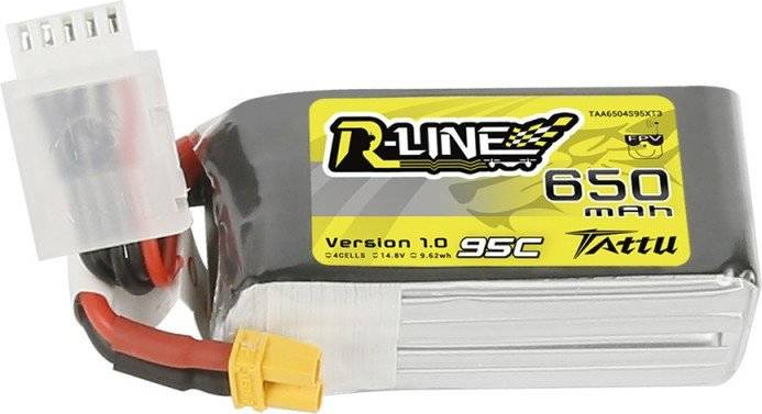 Baterie Tattu R-Line 650mAh 14,8V 95C 4S1P XT30