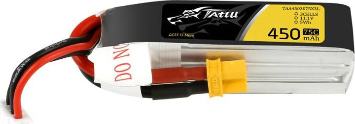 Baterie Tattu 450mAh 11,1V 75C 3S1P Long