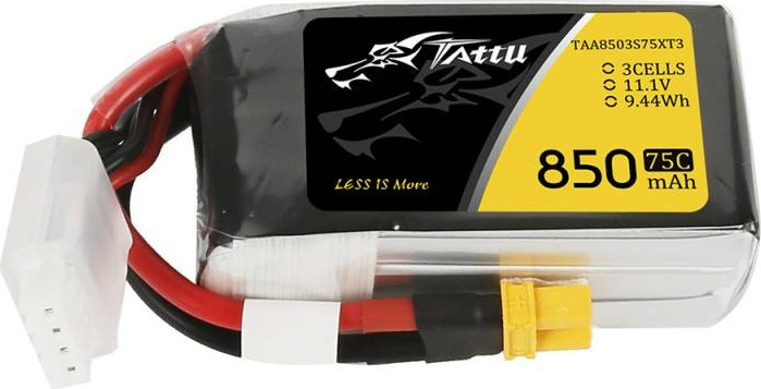 Tattu 850mAh 11,1V 75C 3S1P konektor baterie XT30