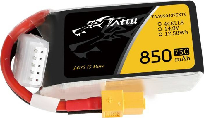 Baterie Tattu 850mAh 14,8V 75C 4S1P XT60