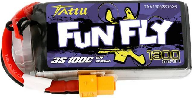 Baterie Tattu Funfly 1300mAh 11,1V 100C 3S1P