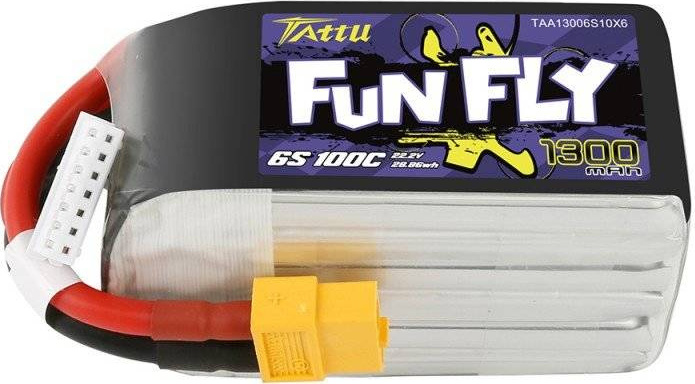 Baterie Tattu Funfly 1300mAh 22,2V 100C 6S1P XT60