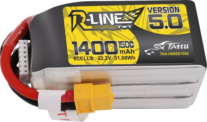 Baterie Tattu R-Line 5.0 1400mAh 22,2V 150C 6S1P XT60
