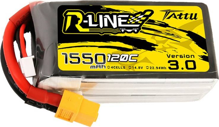 Baterie Tattu R-Line verze 3.0 1550mAh 14,8V 120C 4S1P XT60