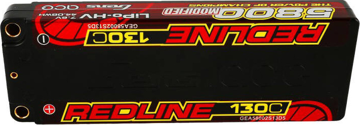 Gens ace Redline Series 5800mAh 7.6V 130C 2S1P HardCase 56# HV Ultra LCG LiPo baterie