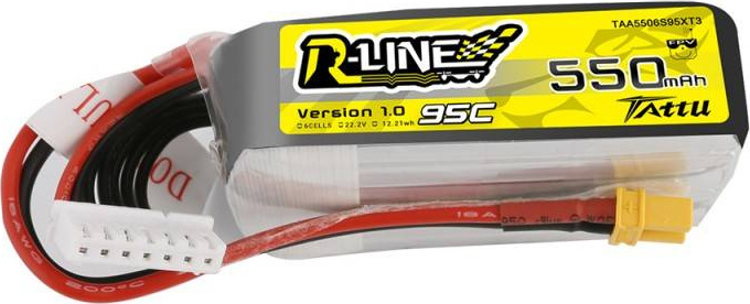 Baterie Tattu R-Line 550mAh 22,2V 95C 6S1P XT30
