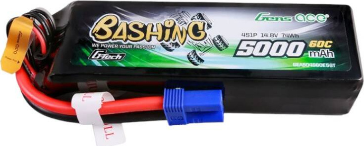 Gens ace G-Tech 5000mAh 14,8V 4S1P 60C Lipo Battery Pack s EC5 Plug-Bashing Series