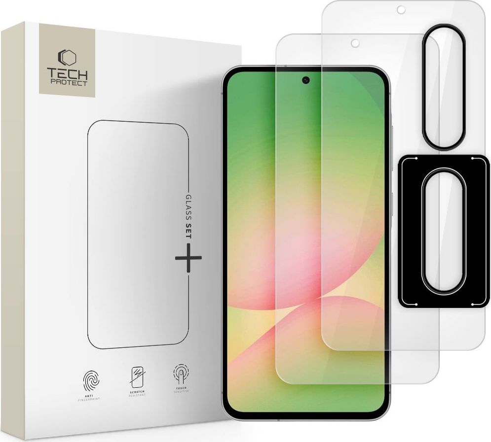 Tvrzené sklo TECH-PROTECT GLASS SET+ 3-PACK GALAXY A36 / A56 5G CLEAR