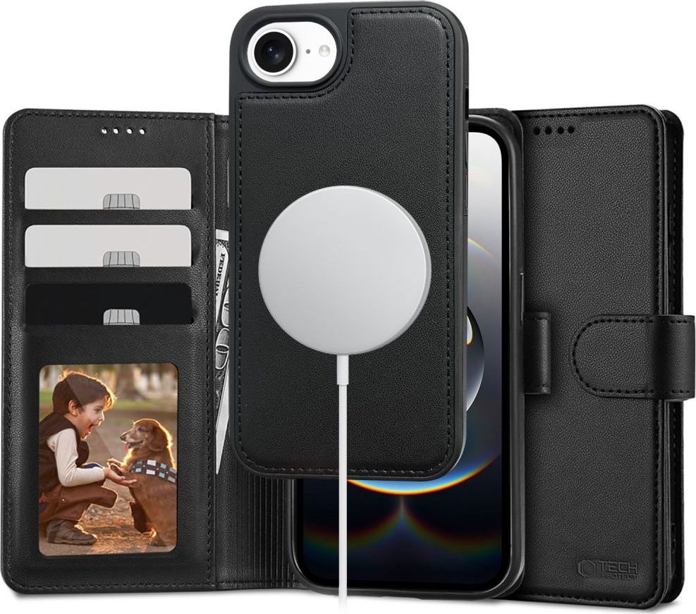 TECH-PROTECT WALLET MAGSAFE IPHONE 16E MATTE BLACK