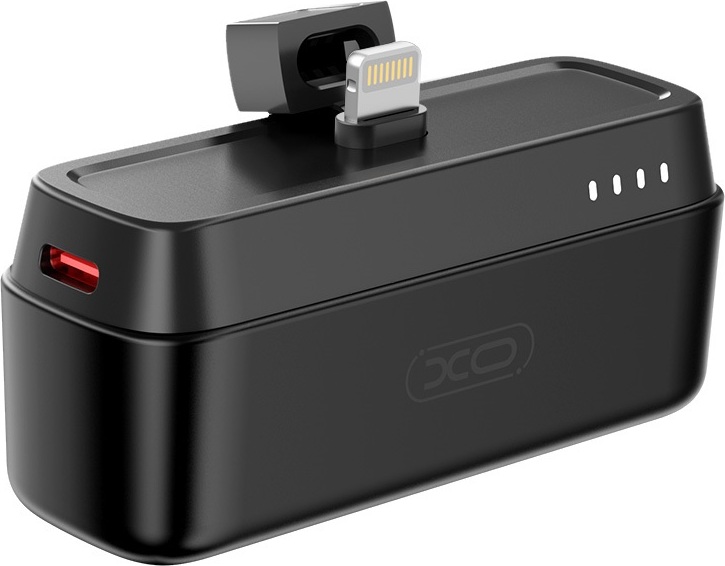 XO power banka mini PR244 20W 5000 mAh s Lightning konektorem černá