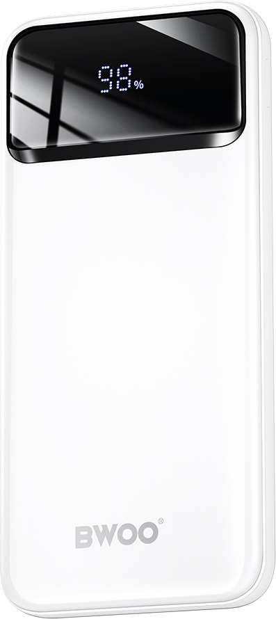 BWOO Ultra tenká 22,5W 10000 mAh power banka, bílá
