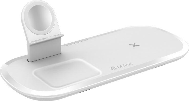 Devia bezdrátová nabíječka 3v1 Smart 15W bílá