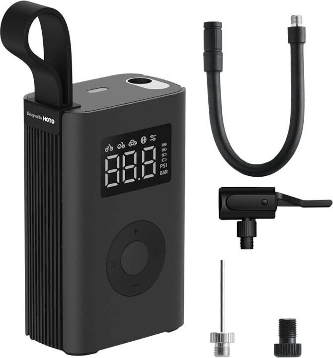Přenosný kompresor, elektrická pumpa HOTO QWCQA001 (10,3 bar, 150 PSI, 2000mAh)