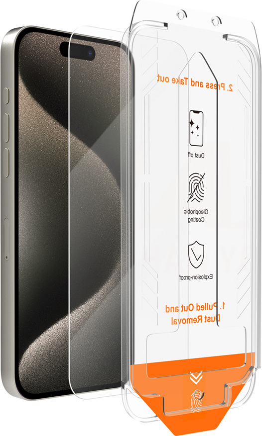 Tvrzené sklo Vmax snadná instalace 2,5D normální sklo pro iPhone 13 Pro Max / iPhone 14 Plus 6,7