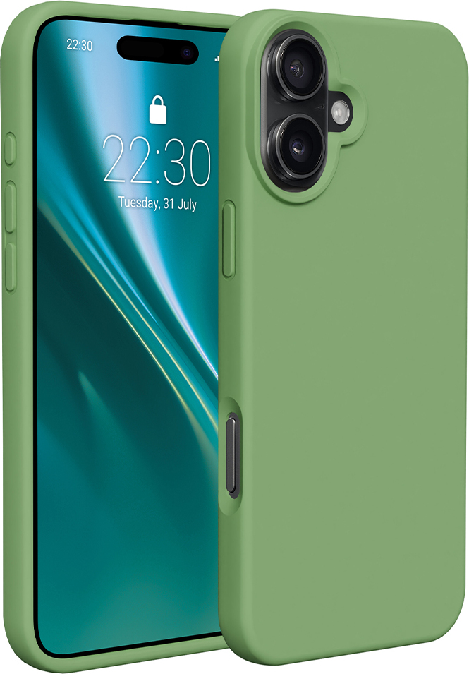 Silikonový obal Etteri pro iPhone 16 Plus 6,7" světle zelený