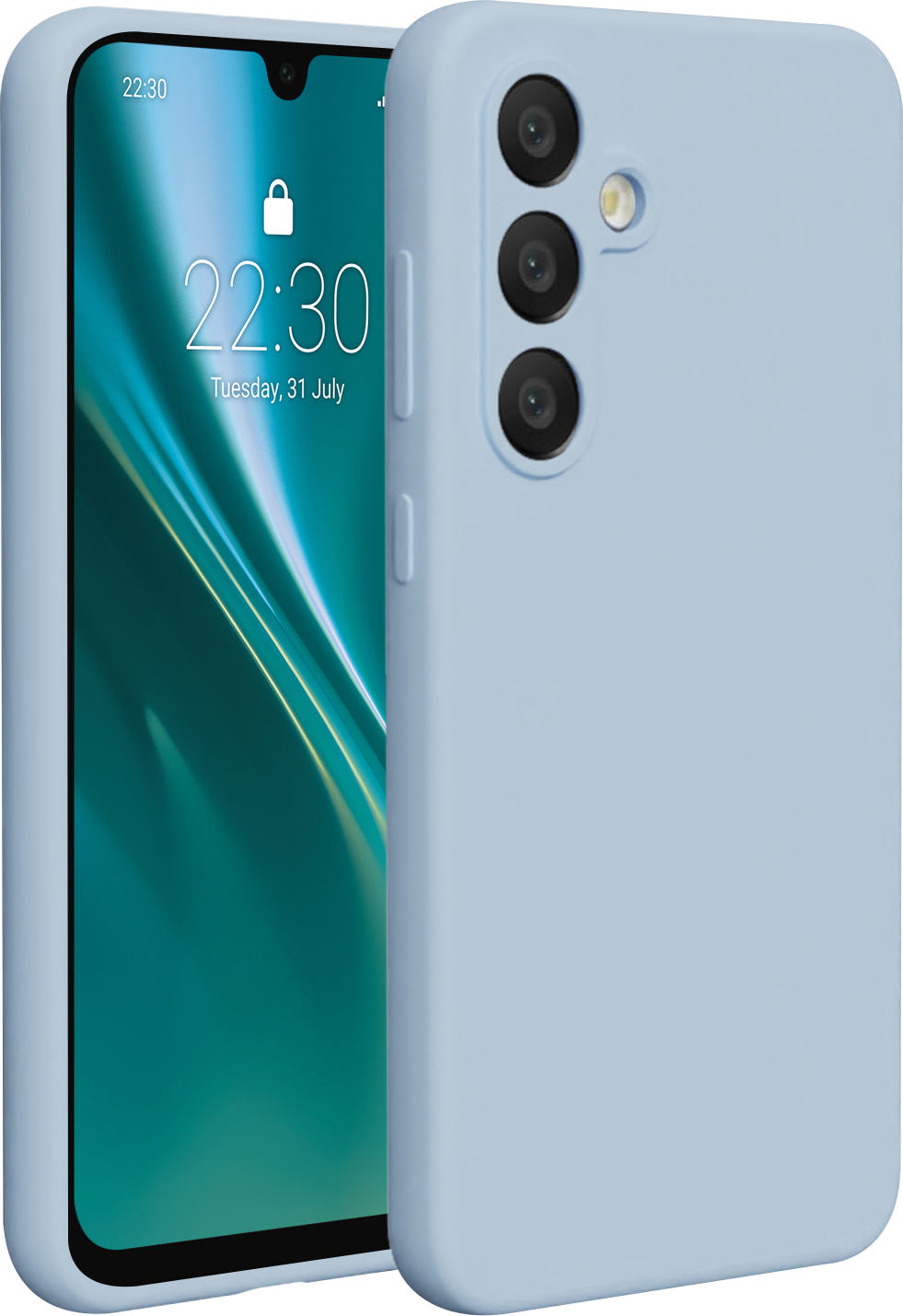 Silikonové pouzdro Etteri pro Samsung Galaxy A56 5G světle modré