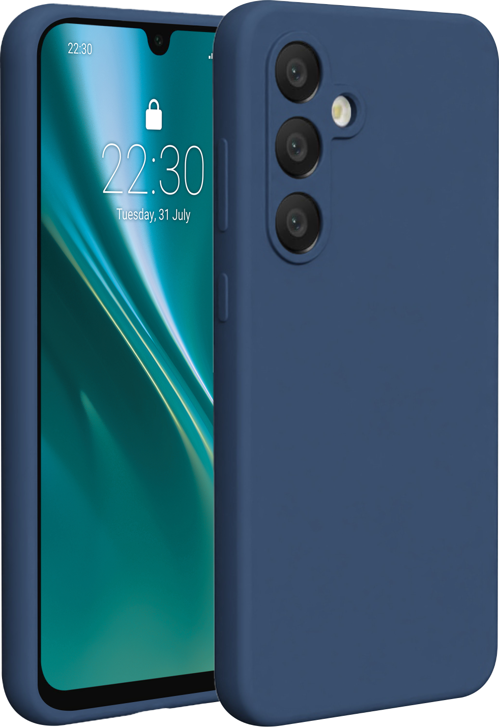 Silikonové pouzdro Etteri pro Samsung Galaxy A56 5G tmavě modré