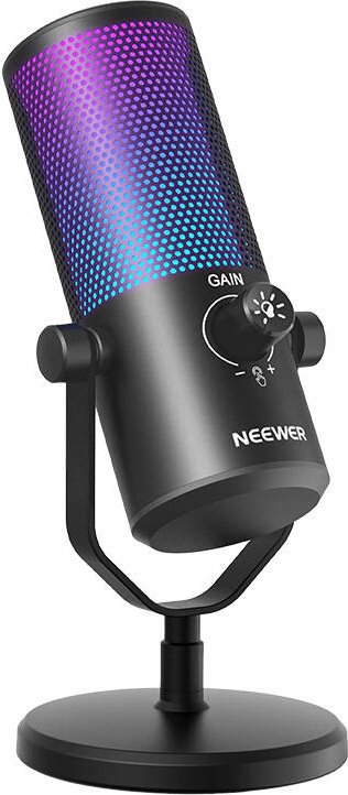 Neewer mikrofon s RGB podsvícením (Herní, Streamovací, Podcastový) s USB konektorem