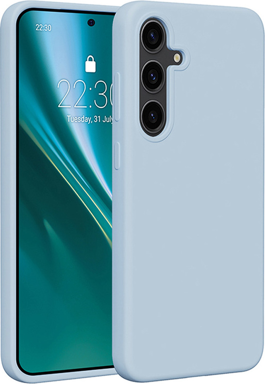 Silikonové pouzdro Etteri pro Samsung Galaxy S25 Plus světle modré